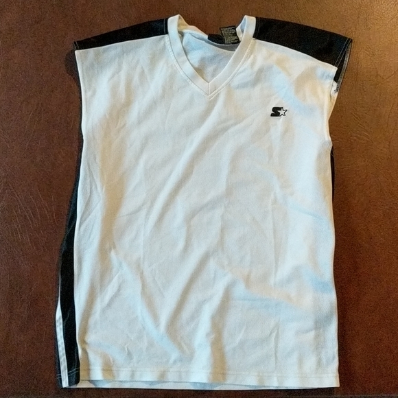STARTER Shirts Starter Size L Mens White Sleeveless Jersey Poshmark